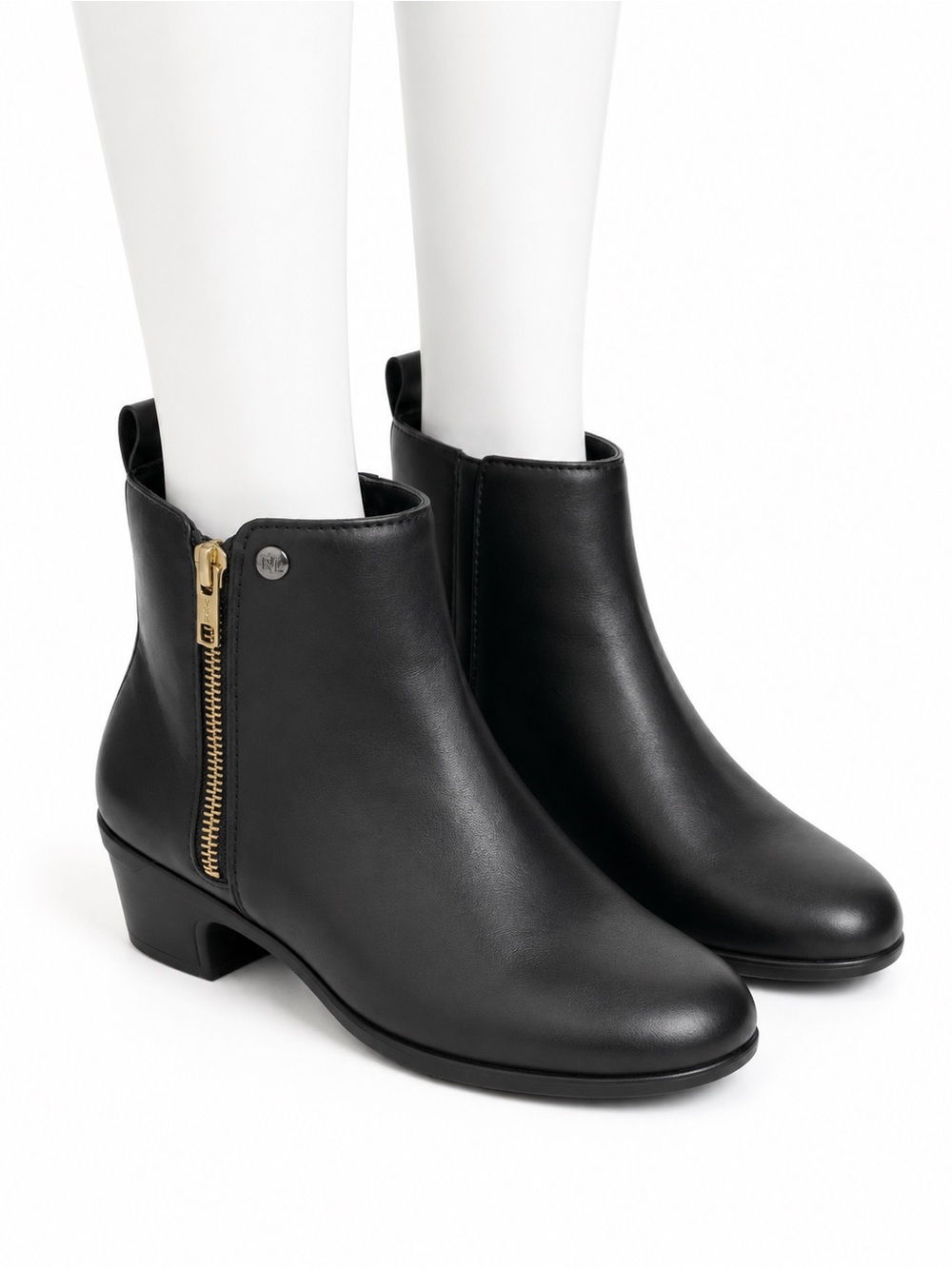 El Paso Classic Black Ankle Boots with Side Zip size 36
